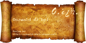 Oszwald Ábel névjegykártya